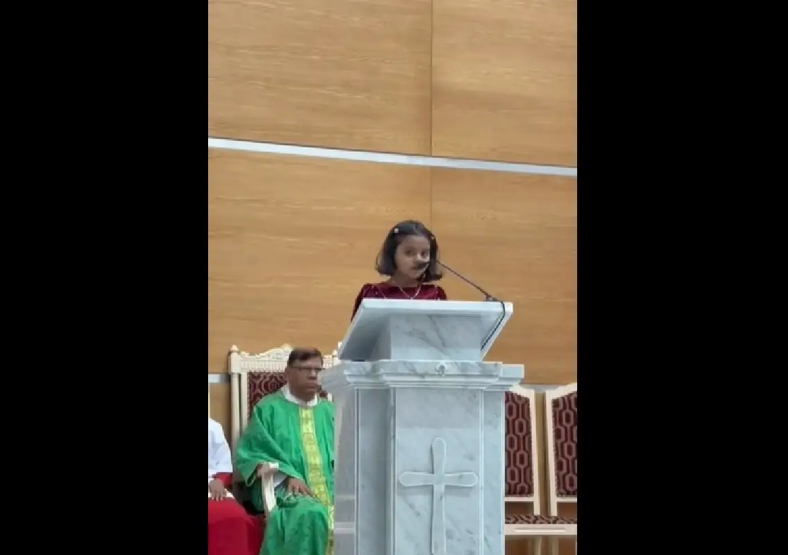 Six-year-old Sancia Tauro charms congregation with Konkani psalm - News Karnataka