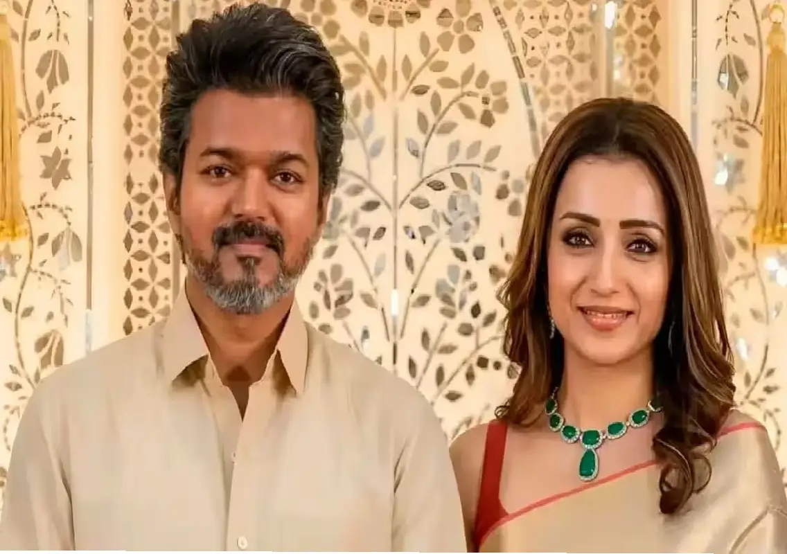 Vijay and Trisha Krishnan seen together at wedding reception - News Karnataka