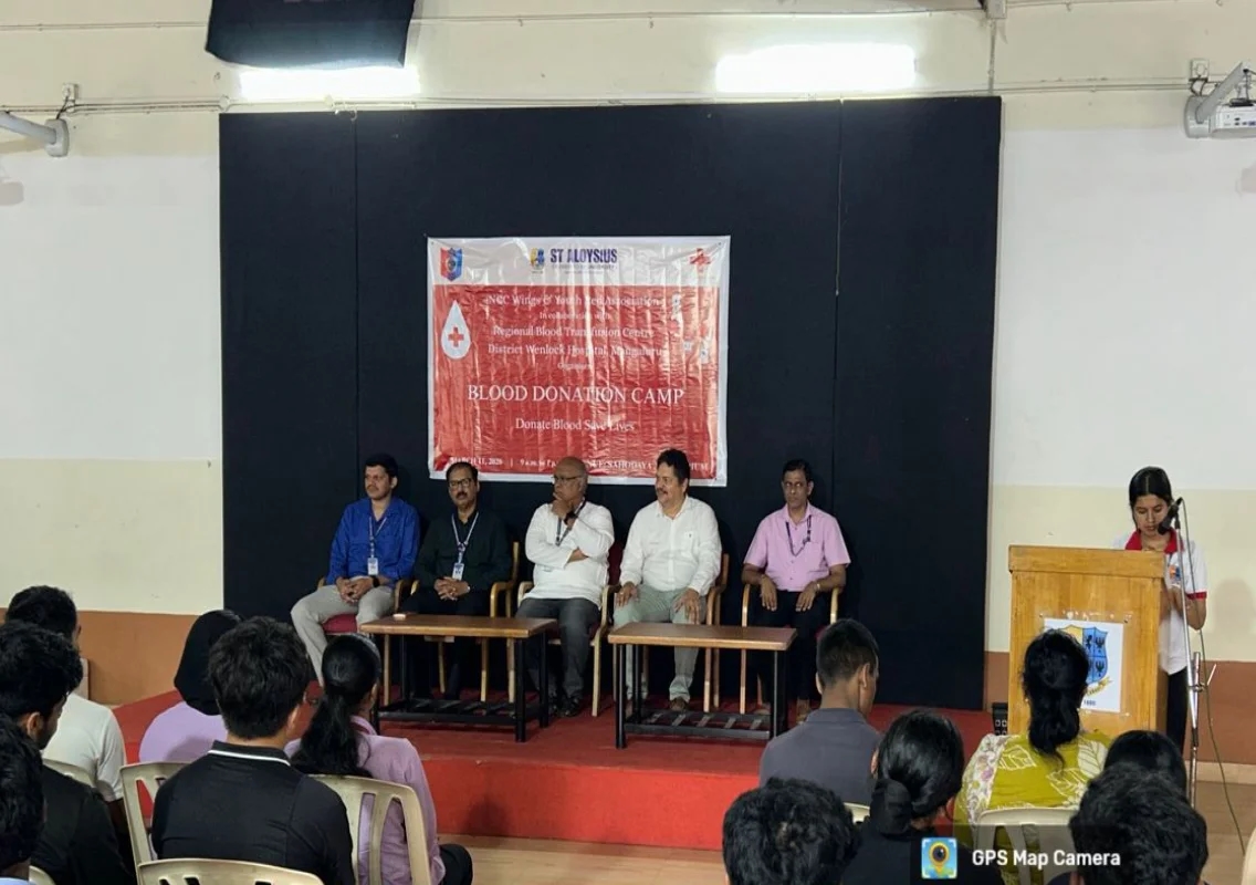 St Aloysius University NCC Wings hold Blood Donation Camp - News Karnataka