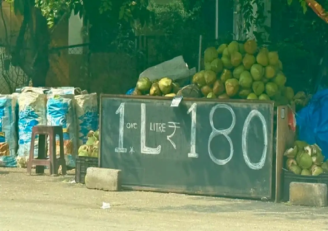 Coconut water sold by litre sparks debate in Bengaluru - News Karnataka