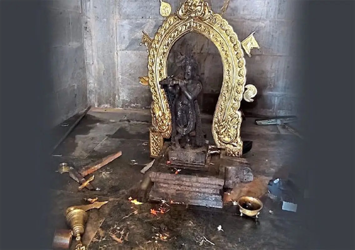 Idol vandalised at Panchalingeshwara temple in Beltangady - News Karnataka