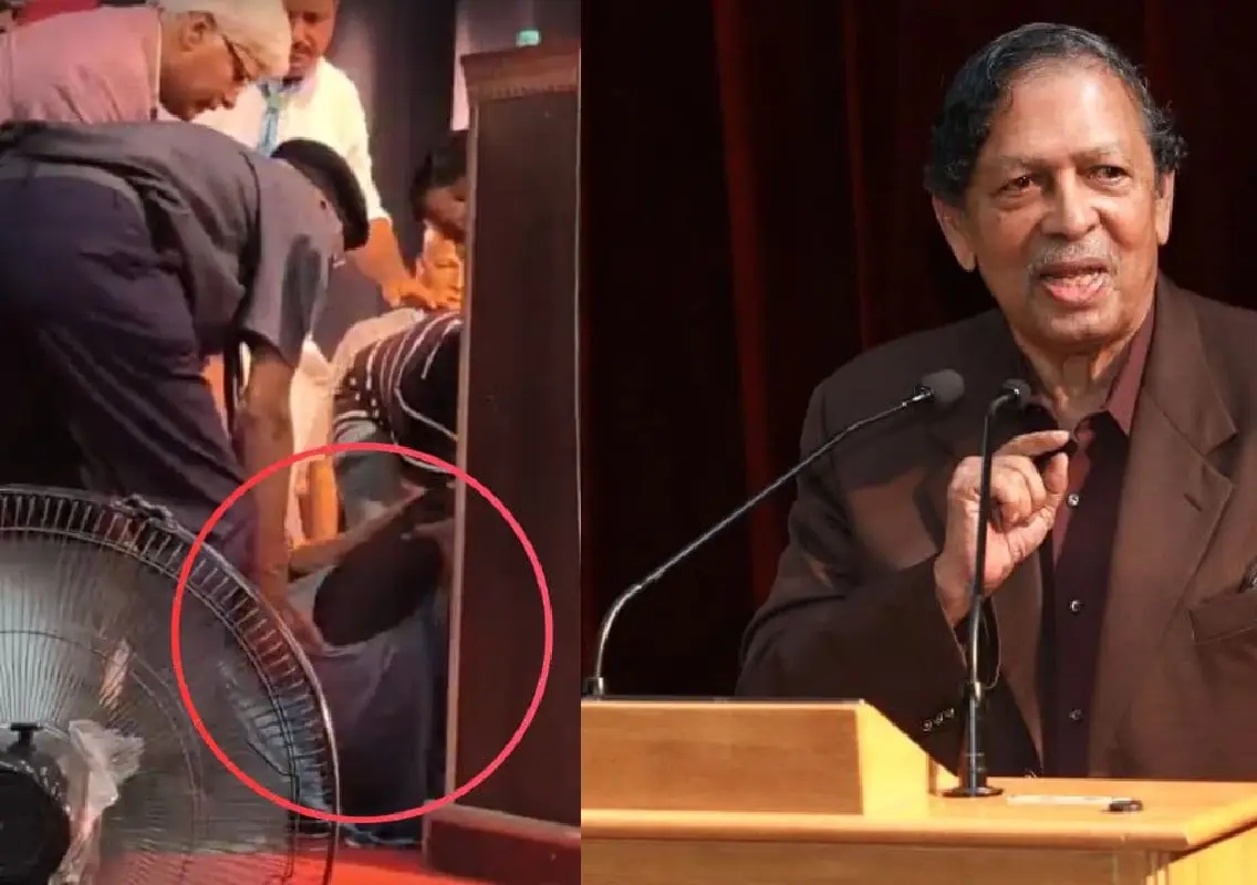 Justice Santosh Hegde collapses on stage, condition stable - News Karnataka