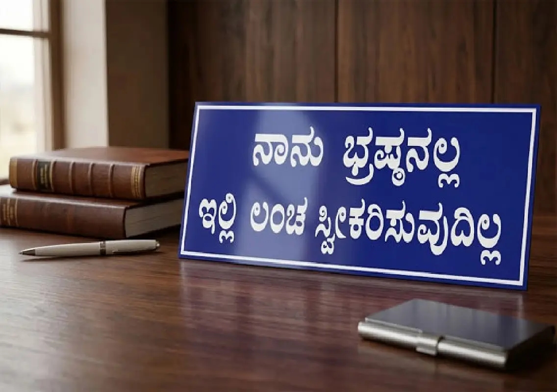 Karnataka mandates ‘Do not give bribes’ boards in offices - News Karnataka
