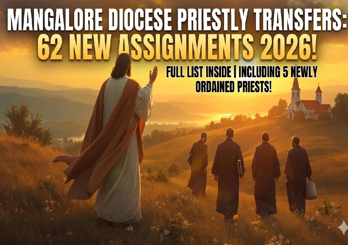 Mangalore Diocese reshuffles clergy, 5 new priests get first posts - News Karnataka