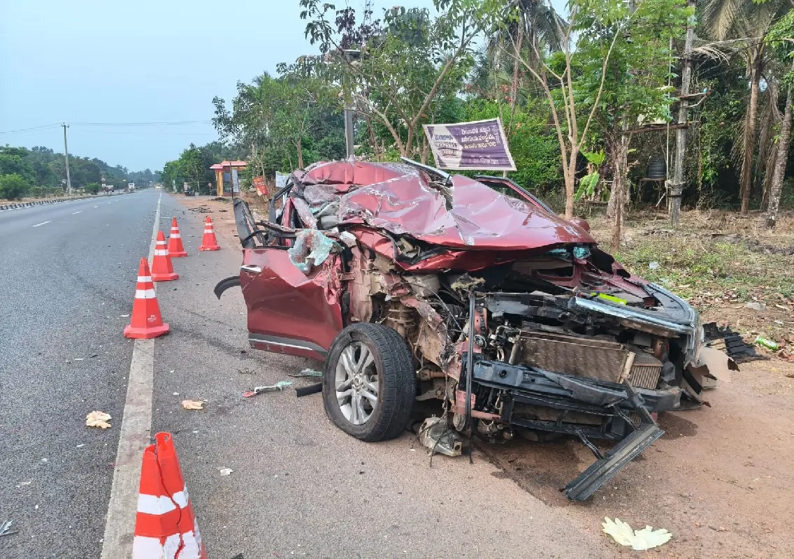 One killed, two injured in Kaup highway accident - News Karnataka
