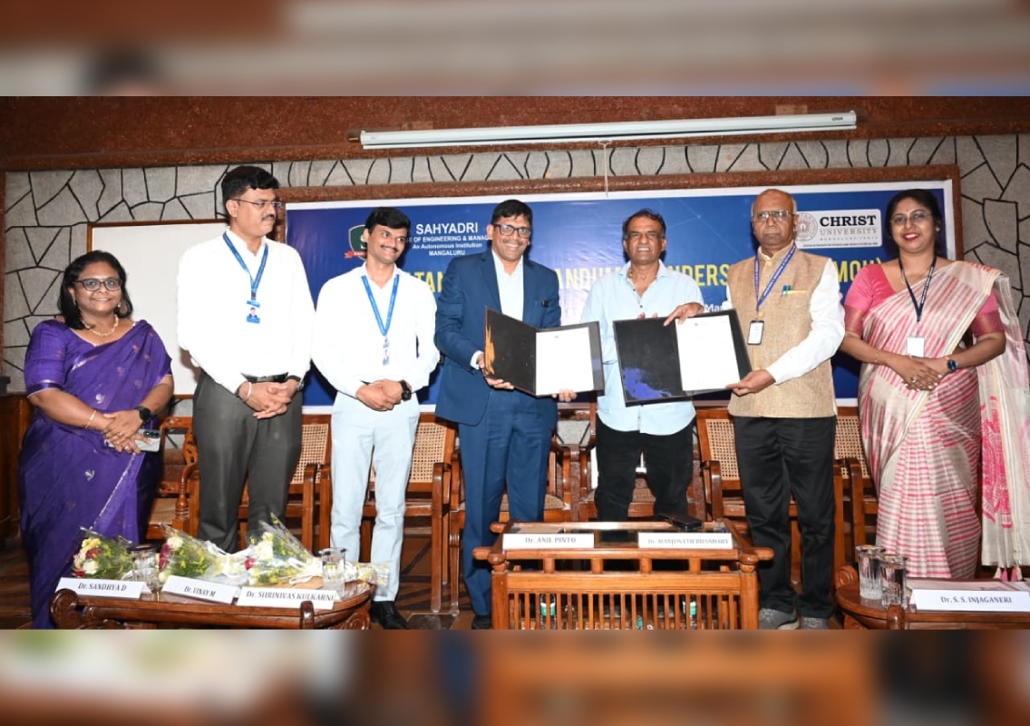 Sahyadri College signs MoU with Christ University in Mangaluru - News Karnataka