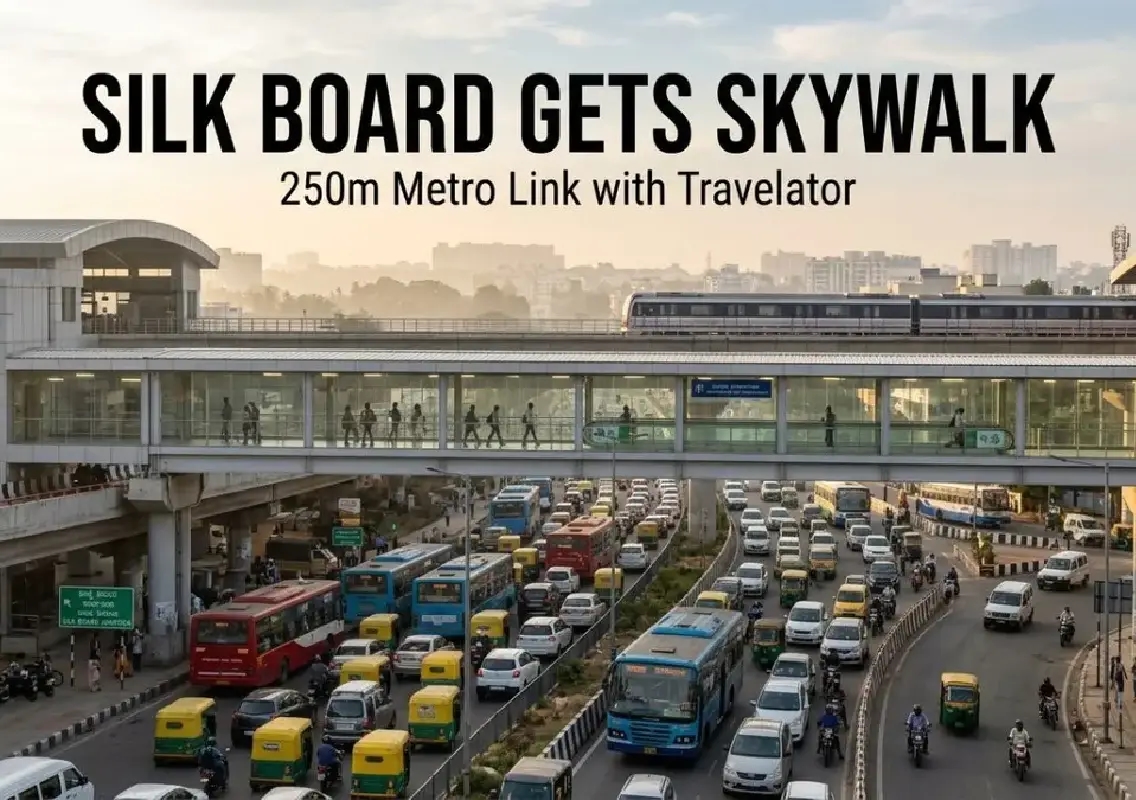 Silk Board to get elevated walkway with first metro travelator - News Karnataka
