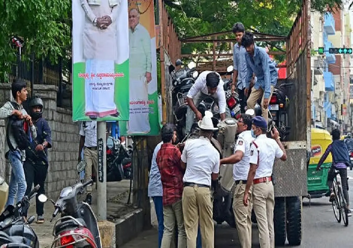 Six towing vehicles deployed to curb illegal parking in Bengaluru - News Karnataka