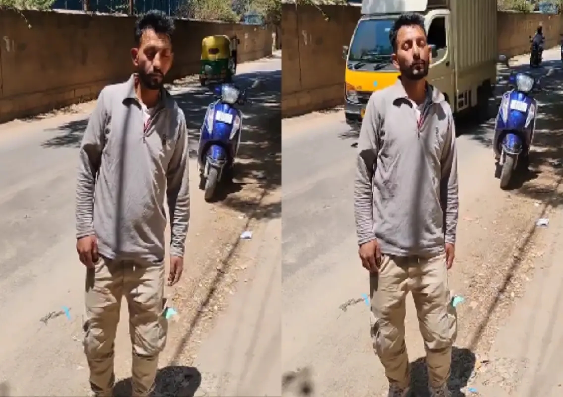 Viral video of motionless man sparks concern in Bengaluru: WATCH - News Karnataka