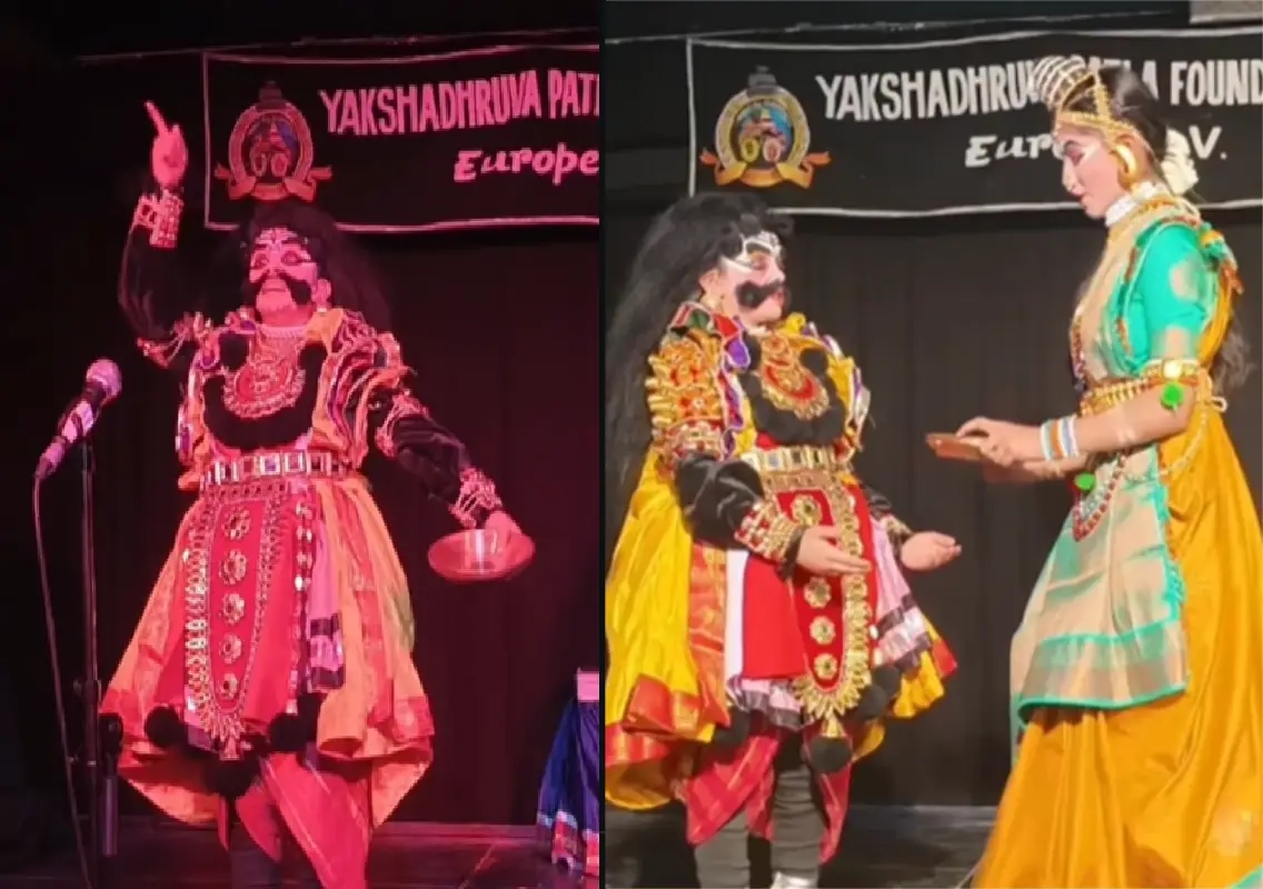 Yakshagana performance in German language for the First time: WATCH - News Karnataka