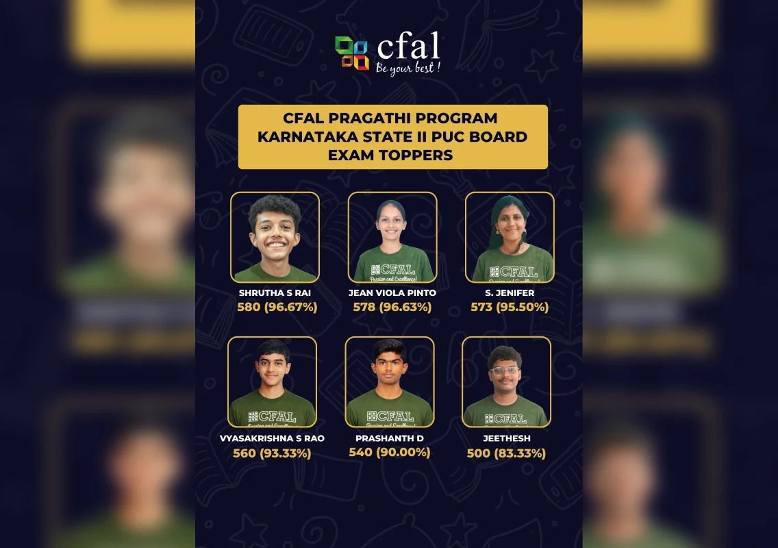Students from Government and Aided Colleges Score Above 500 in Karnataka II PUC — Through the CFAL Pragathi Programme - News Karnataka