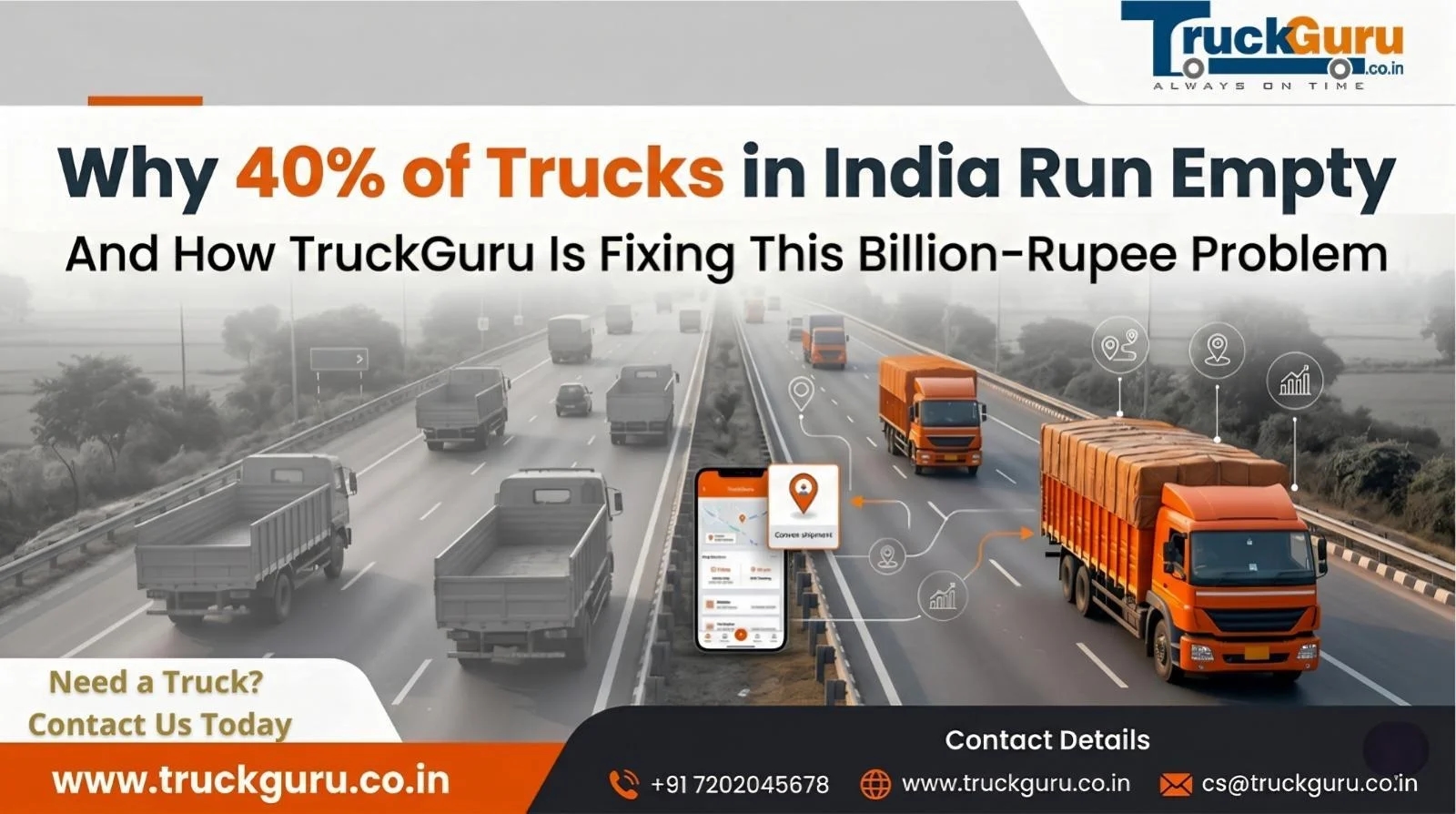 Why 40% of Trucks in India Run Empty — And How TruckGuru Is Fixing This Billion-Rupee Problem - News Karnataka