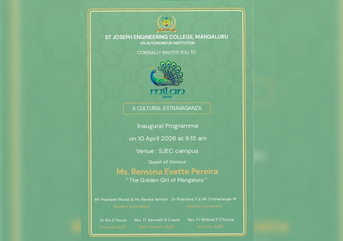 SJEC to host Milan 2026 cultural extravaganza on April 10 - News Karnataka