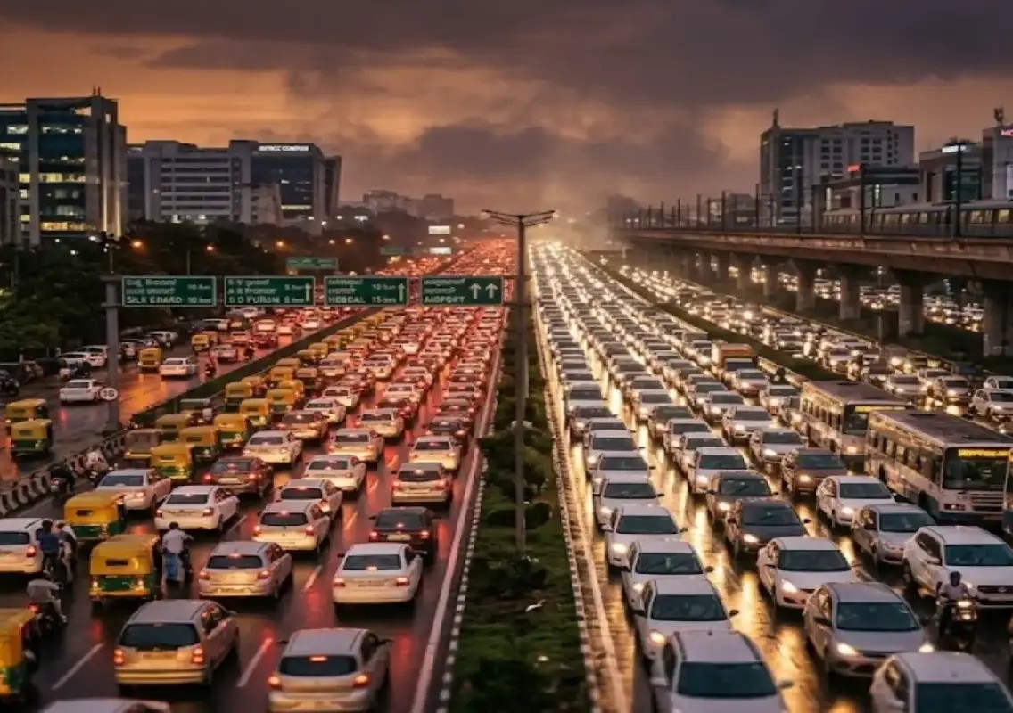 Bengaluru commuters spend up to 3 hours travelling 5 km in Bellandur - News Karnataka