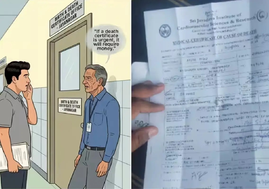 Bengaluru man alleges bribe demand for death certificate - News Karnataka
