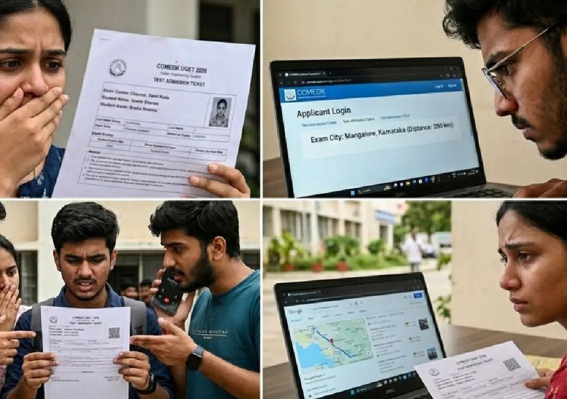COMEDK 2026 hall ticket row as students flag centre mismatch - News Karnataka