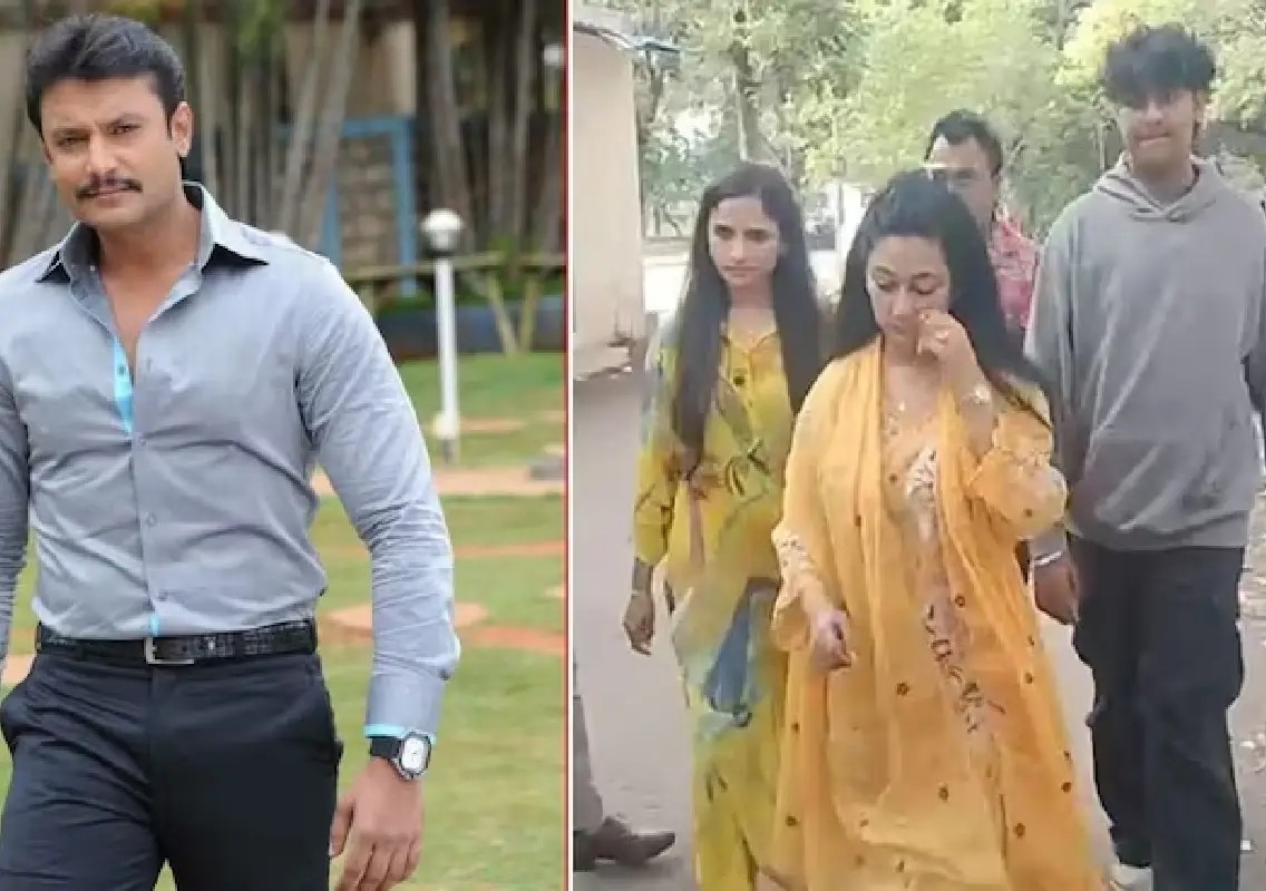 Darshan meets wife and son inside Bengaluru prison - News Karnataka