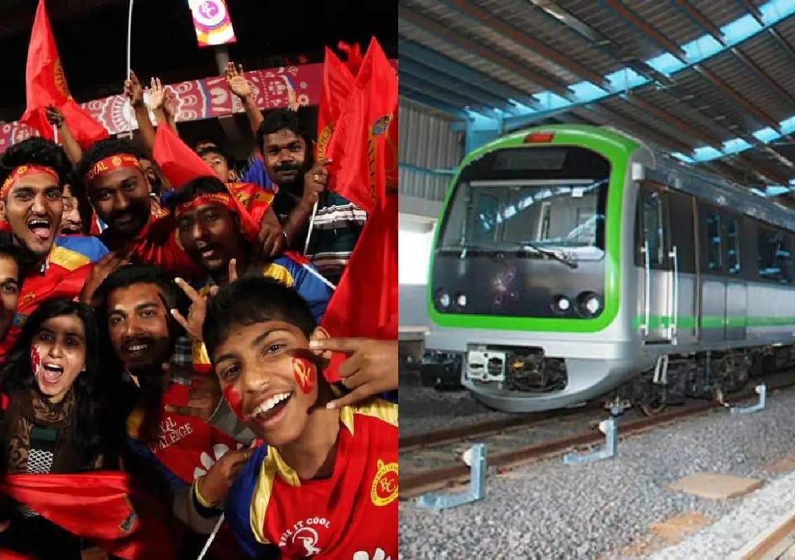 Free metro rides announced for RCB fans on final day - News Karnataka