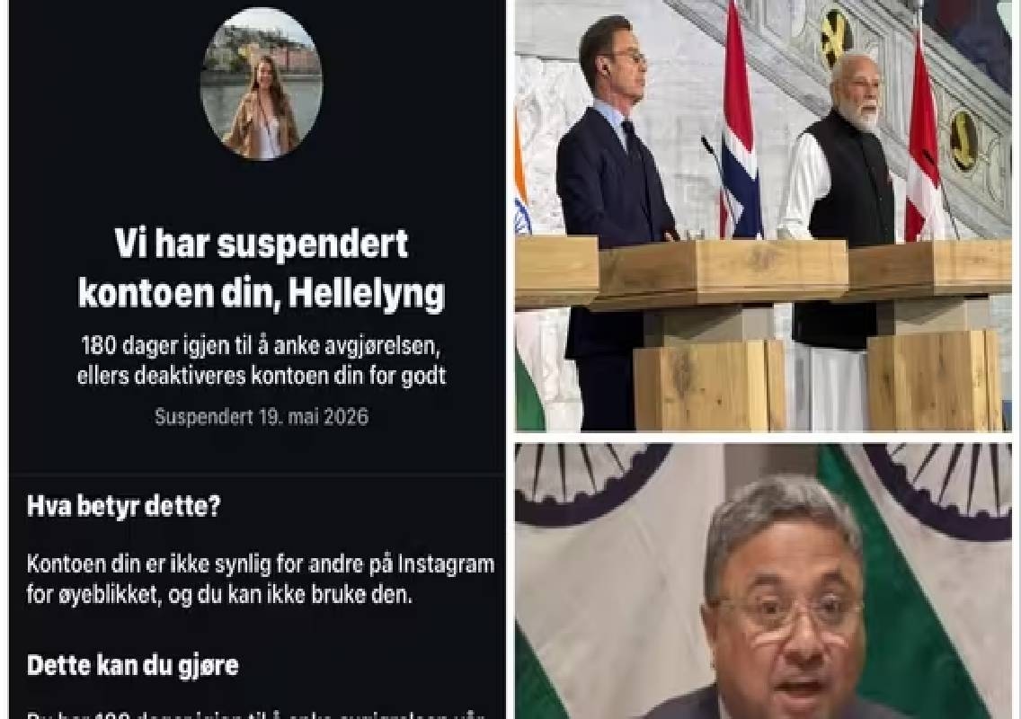 Norwegian journalist claims Meta accounts suspended - News Karnataka
