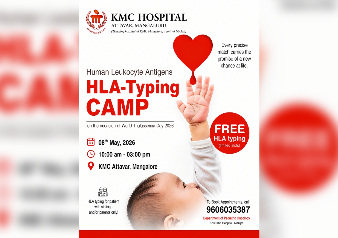 KMC Hospital Attavar to organise free HLA typing camp for thalassemia patients - News Karnataka