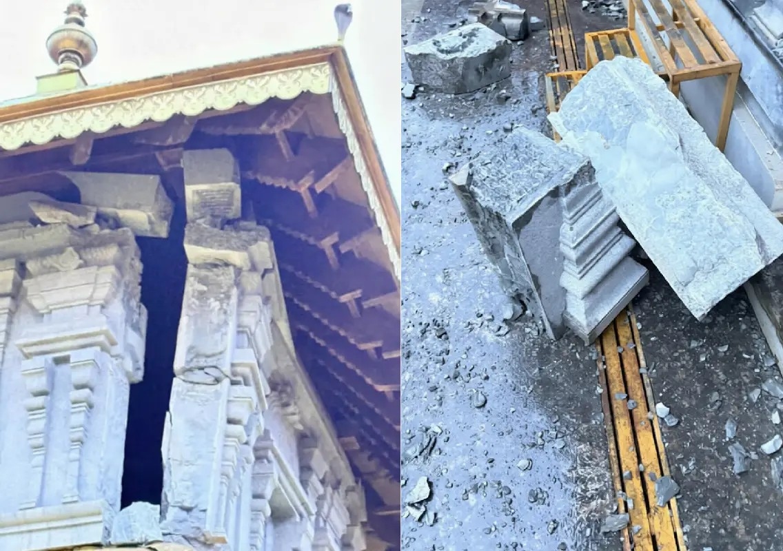 Lightning strikes damage two temples and houses in Bantwal - News Karnataka