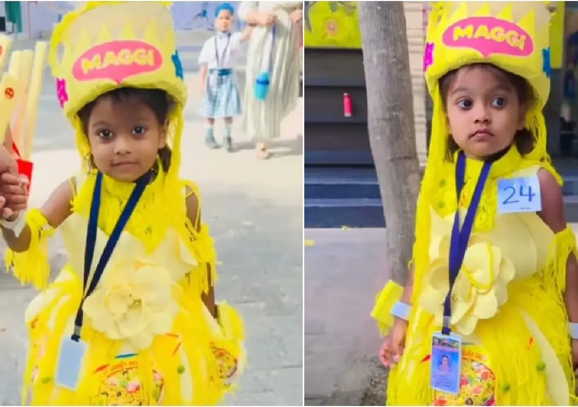Little girl’s Maggi costume wins hearts online - News Karnataka