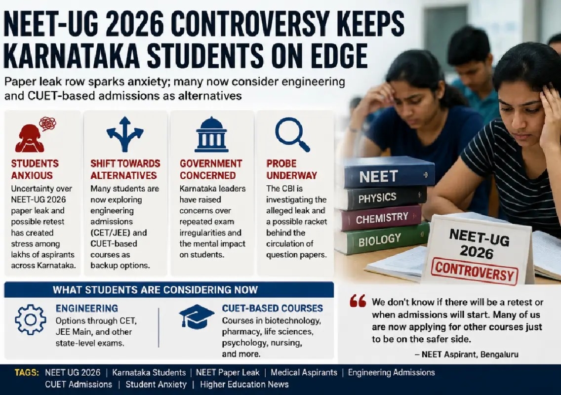 NEET retest pushes many students towards engineering - News Karnataka