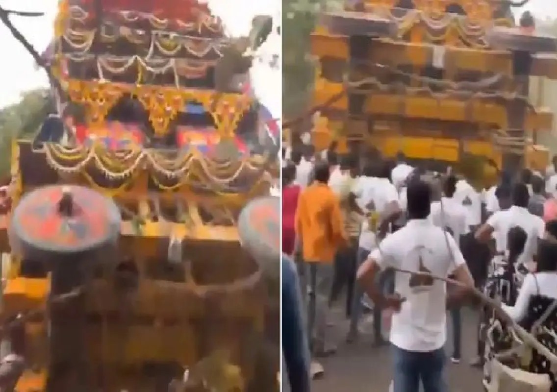 Temple chariot accident at festival leaves several dead: WATCH - News Karnataka