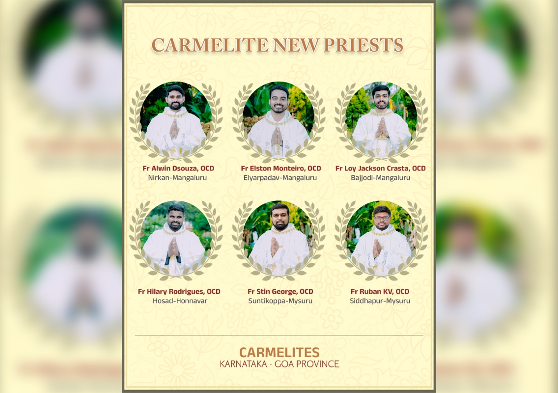 Four Discalced Carmelites ordained priests at Infant Jesus Shrine, Bikarnakatte - News Karnataka