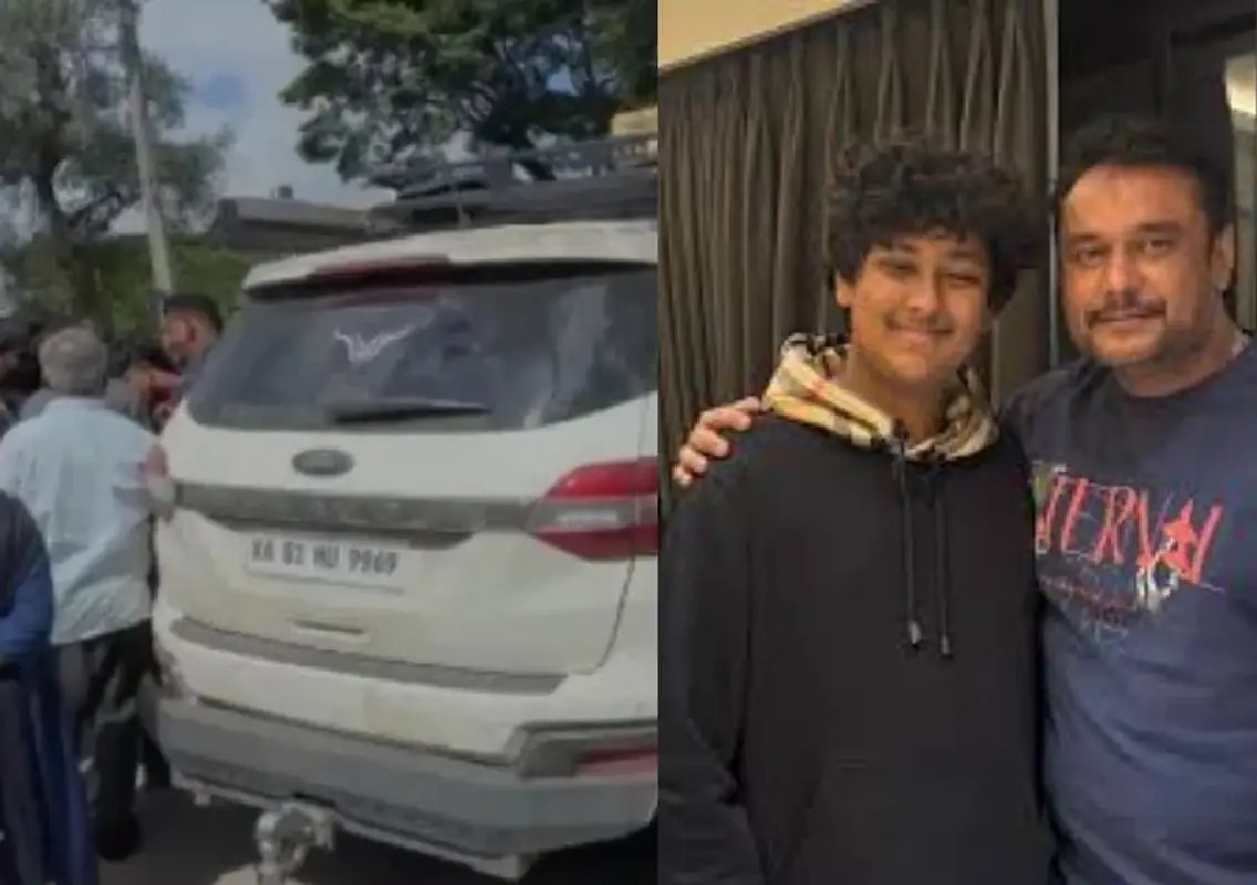 Actor Darshan's son involved in car accident in Bengaluru - News Karnataka