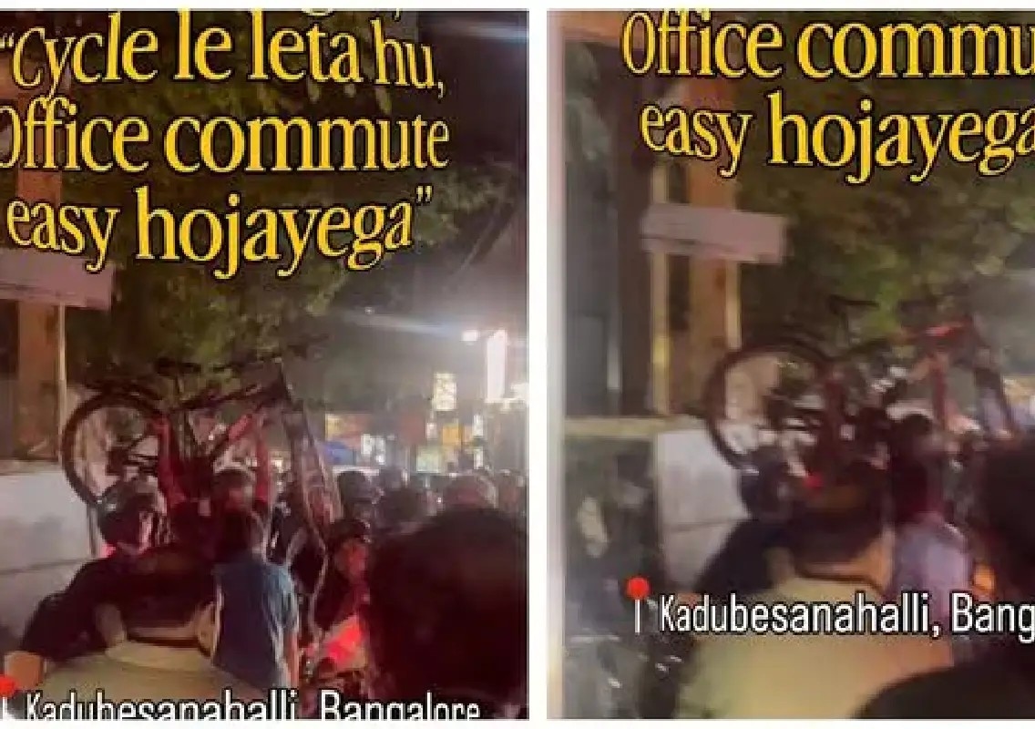 Bengaluru cyclist's traffic struggle goes viral online - News Karnataka