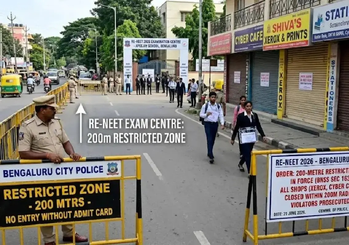 Bengaluru imposes restrictions around NEET re-exam centres - News Karnataka