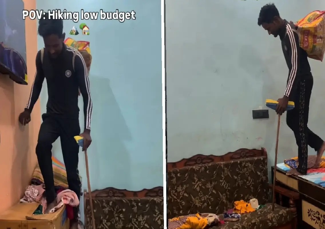 Budget hiking reel turns everyday home into an adventure - News Karnataka