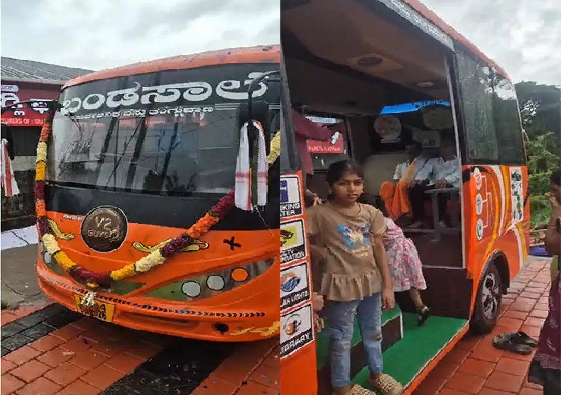 Bus-shaped shelter becomes new landmark in Gurupura: WATCH - News Karnataka