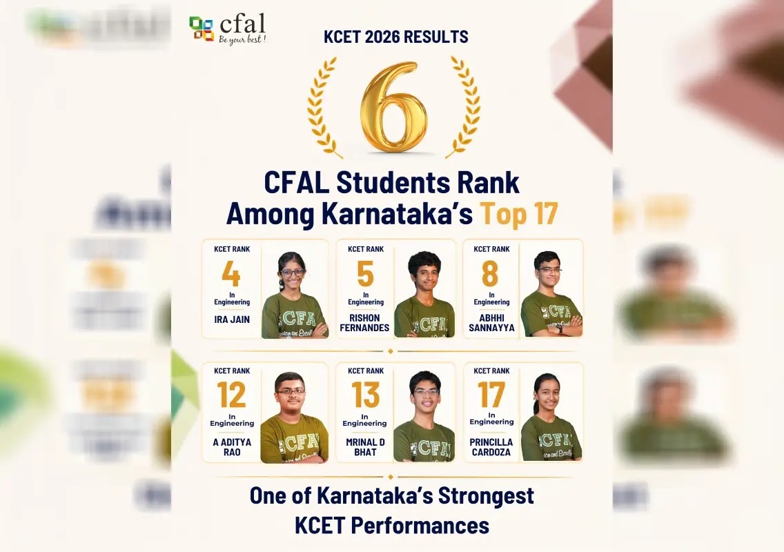 CFAL Students Excel in KCET 2026: Six Among Karnataka's Top 17 in the Engineering Stream - News Karnataka