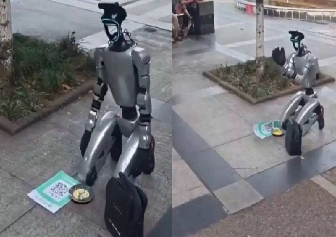Chinese robot goes viral for begging on street - News Karnataka