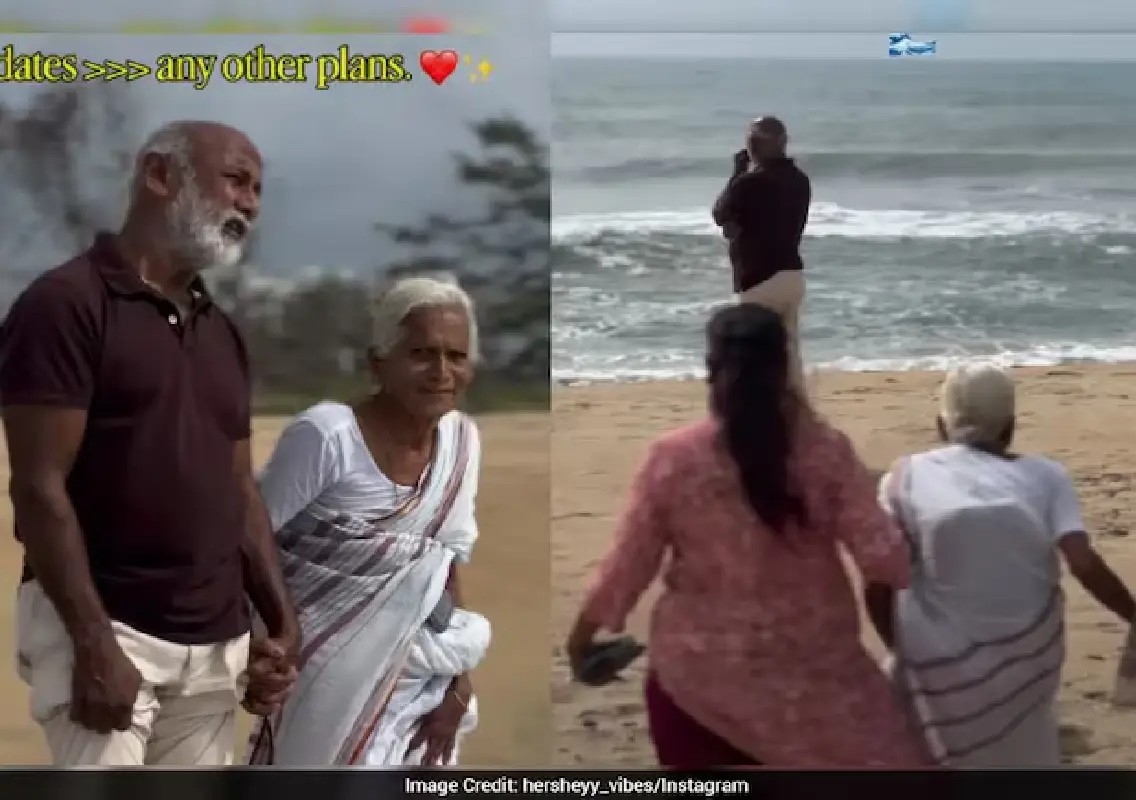 Family fulfils grandmother’s dream with first beach visit at 87 - News Karnataka
