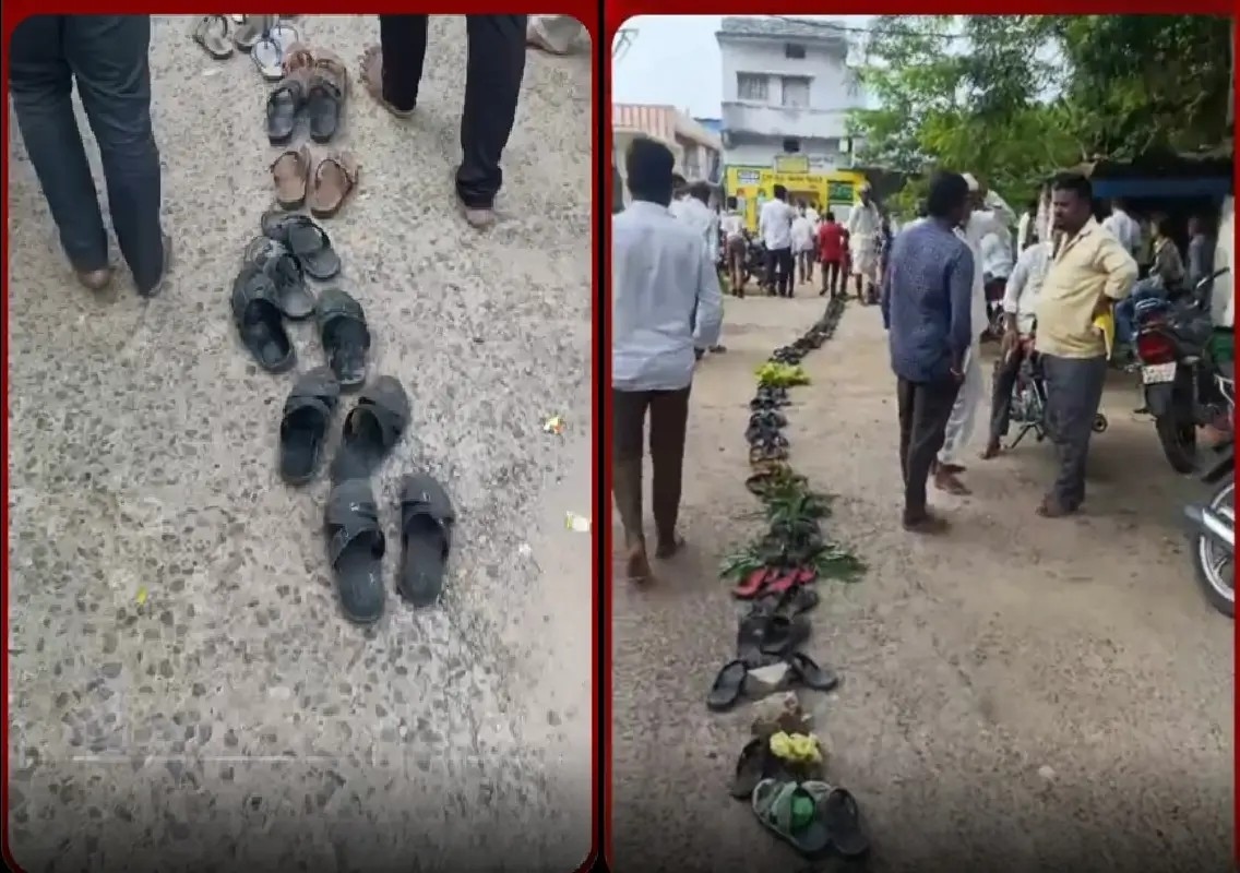 Farmers use slippers to reserve places in fertiliser queue in Kalaburagi: WATCH - News Karnataka