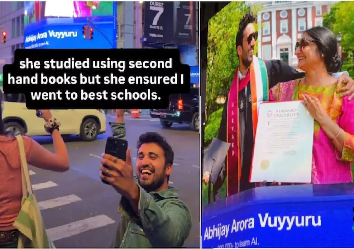 Google employee honours single mother with Times Square tribute - News Karnataka