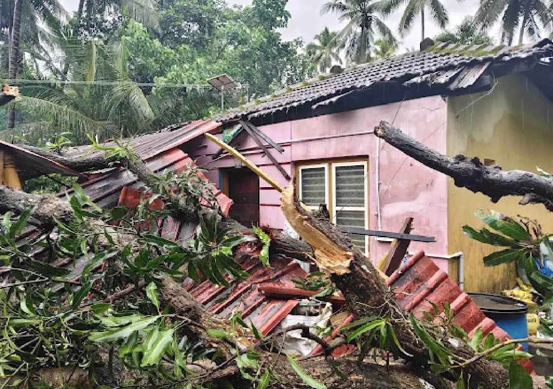 Heavy rains and strong winds cause damage across DK and Udupi - News Karnataka
