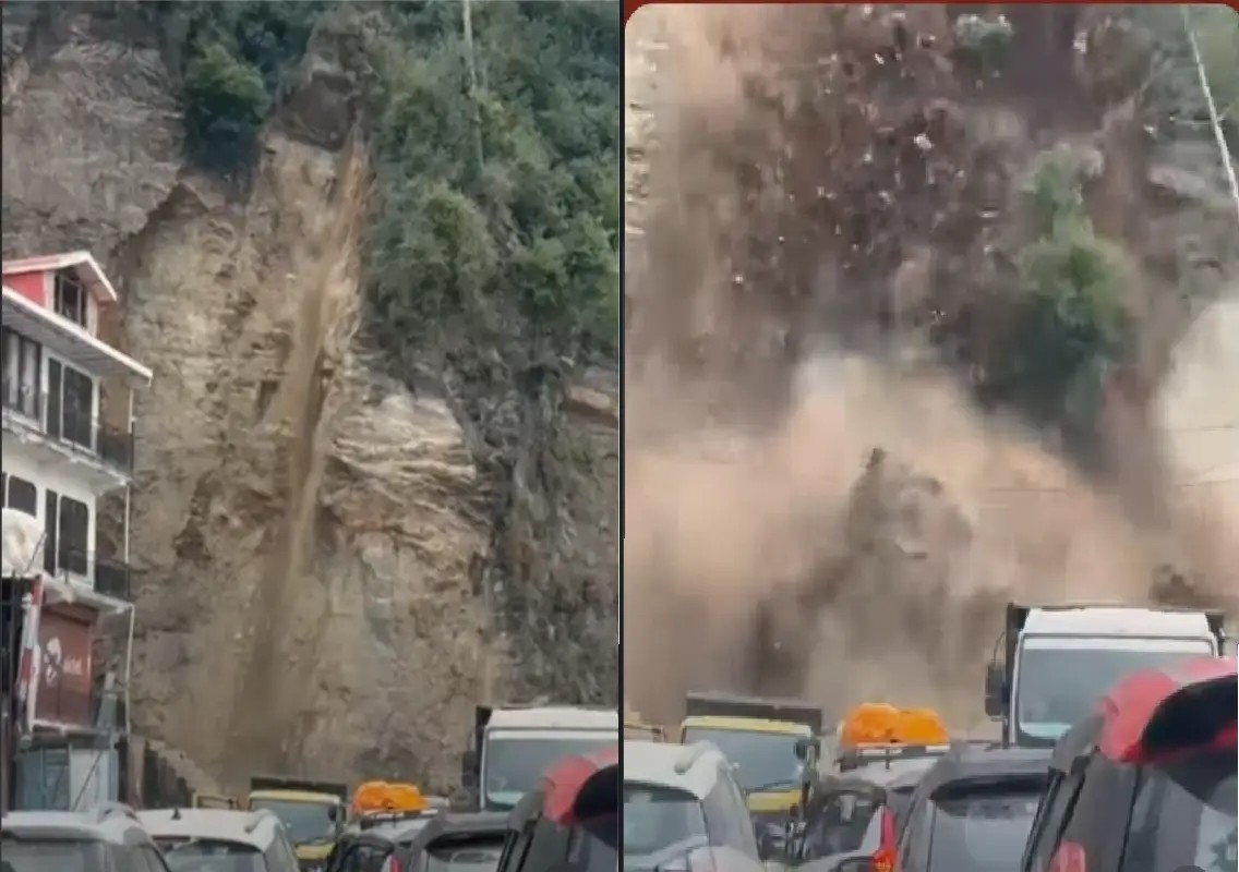 Landslide blocks Dhalli–Sanjauli Bypass in Shimla: WATCH - News Karnataka