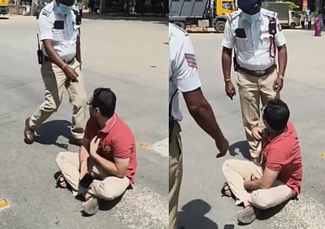 Man protests on road after VIP convoy halts Bengaluru traffic - News Karnataka