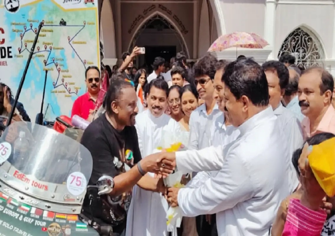 Mangaluru biker begins historic solo world tour across 38 countries - News Karnataka