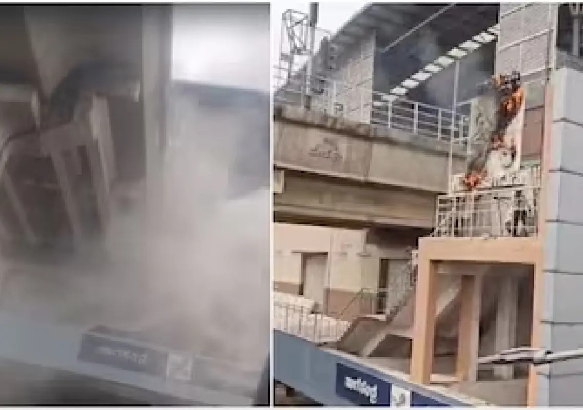 Smoke and flames at Namma Metro station trigger panic among commuters - News Karnataka