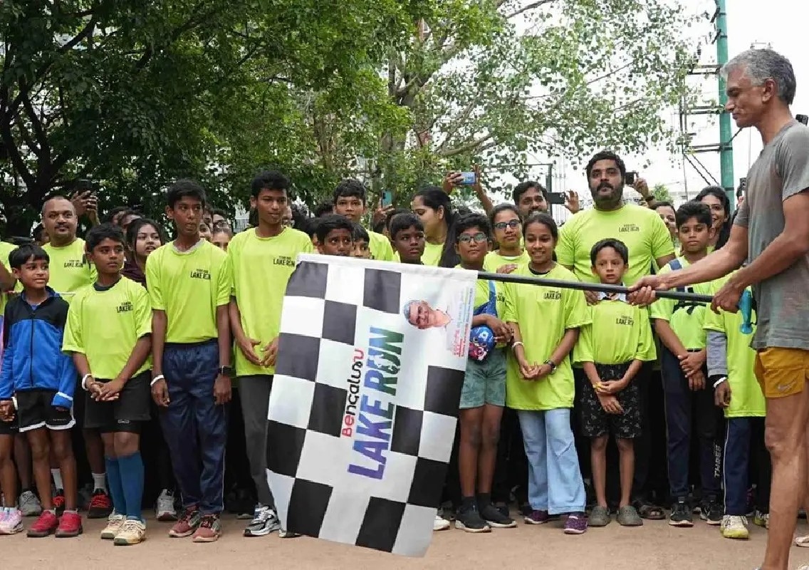 Thousands run between lakes to celebrate fitness and conservation - News Karnataka