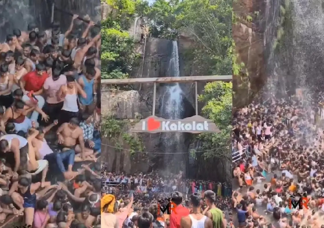 Viral video of packed waterfall leaves internet shocked - News Karnataka