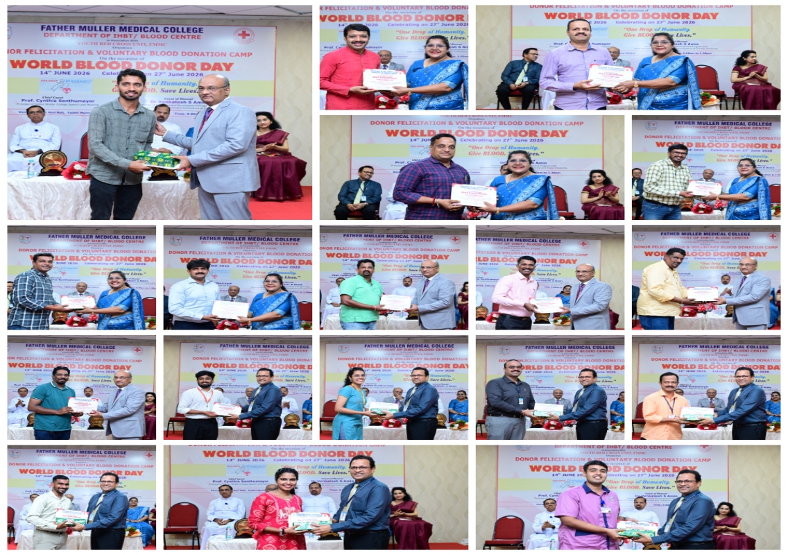 Father Muller Honours Lifesaving Blood Donors on World Blood Donor Day - News Karnataka
