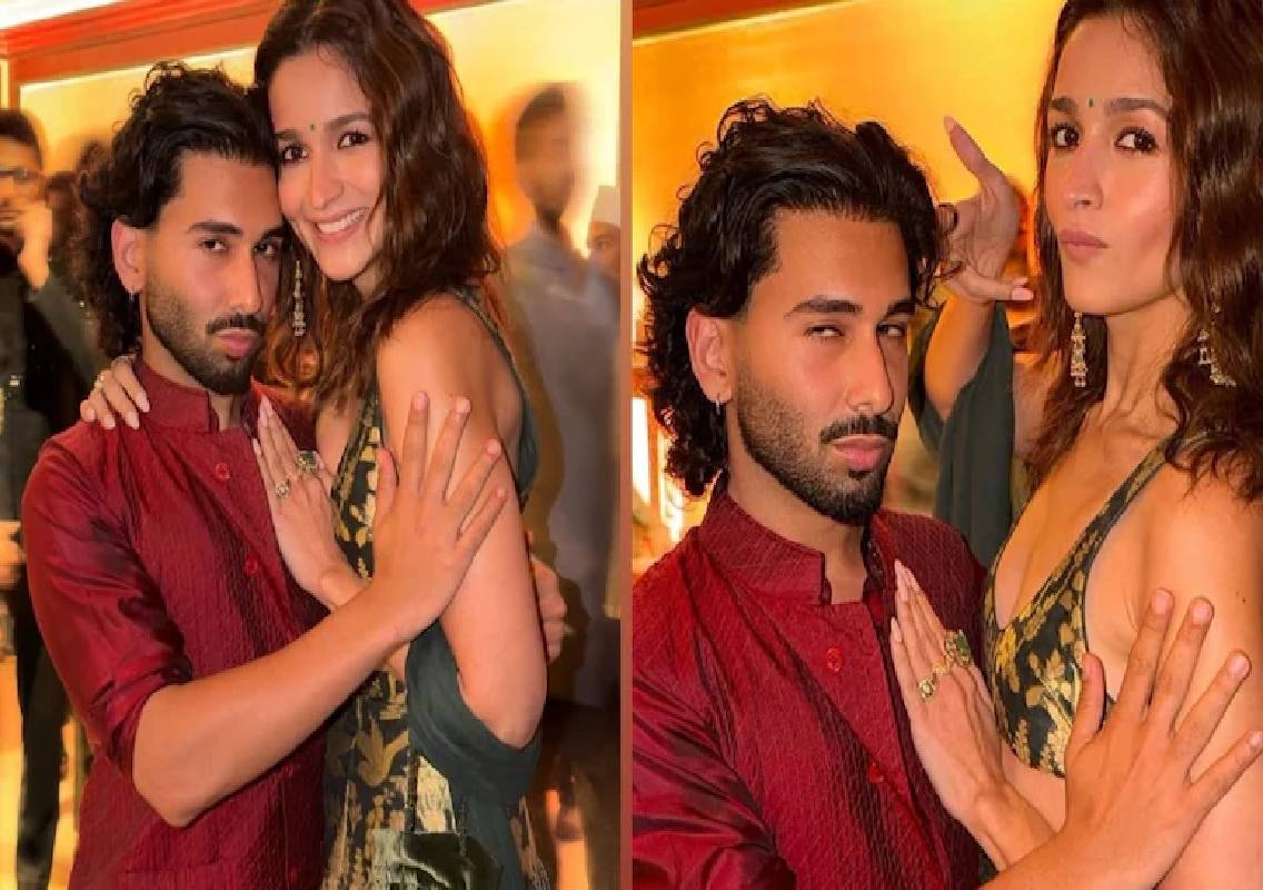 Alia Bhatt Recreates Orry Pose At Anshula Reception - News Karnataka