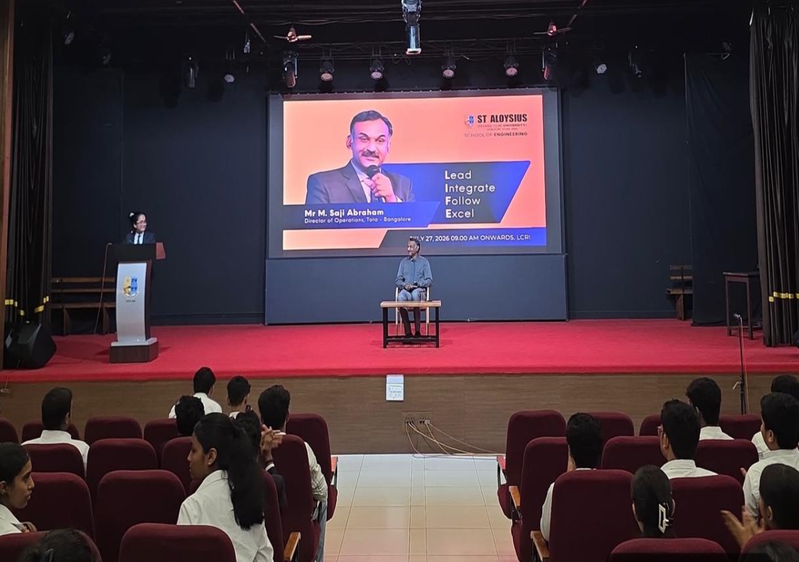 St Aloysius University Holds Induction Programme for First-Year B.Tech Students - News Karnataka