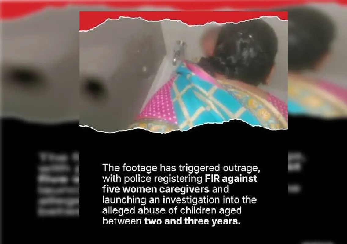 Daycare staff booked after toddler abuse videos spark outrage - News Karnataka